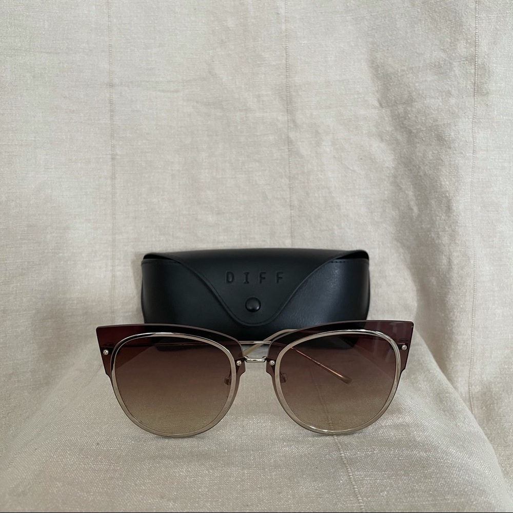 DIFF Demi Lovato Demi 50mm Rimless (Gold/Brown)